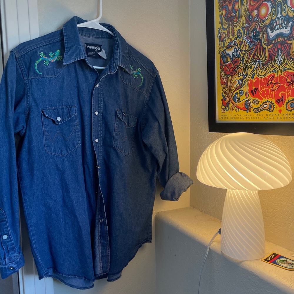 Vintage wrangler pearl snap shirt